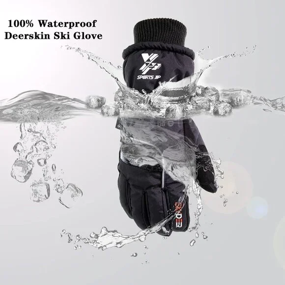 Leather Ski Gloves 100% Waterproof